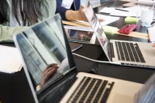 Laptops on a table 